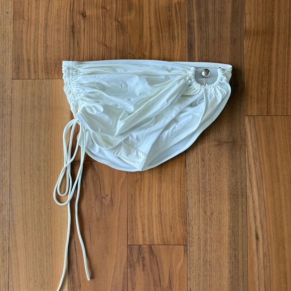 Christopher Esber Other - Christopher Esber White Ruched Bikini Bottom